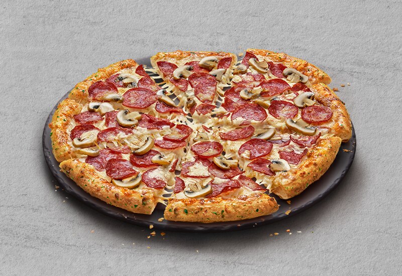 Smoky Pepperoni Mushroom Domino's Pizza