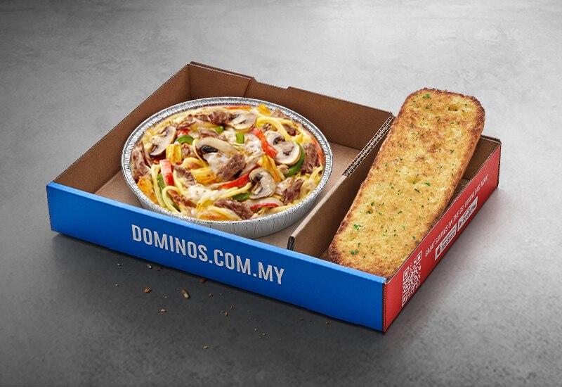 BoxKu Pizza Pasta - Tuna Temptation & Garlic Bread