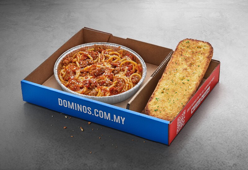 BoxKu Spaghetti Bolognese Beef & Garlic Bread