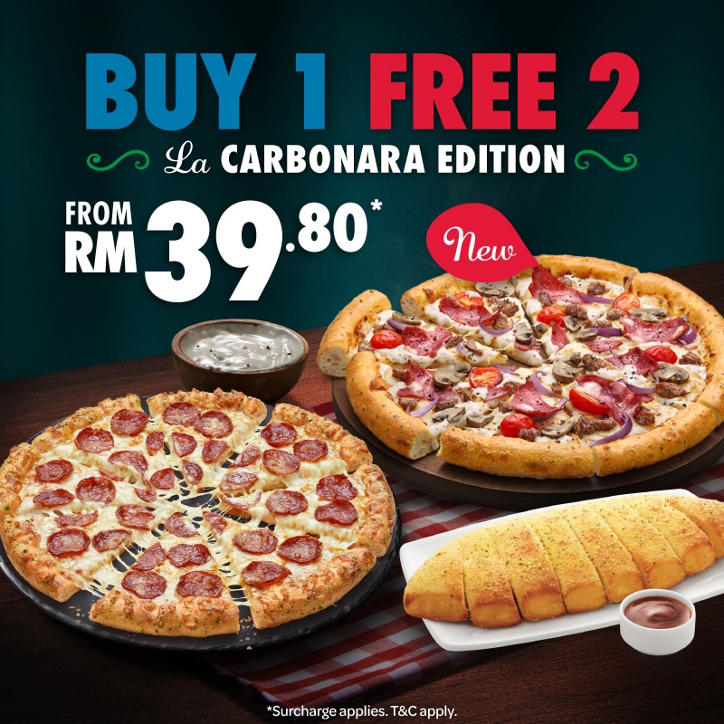 La Carbonara Pizza - Buy 1 Free 2