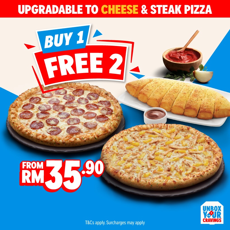 Buy 1 Free 2 from RM35.90 Upgrade Cheese Steak