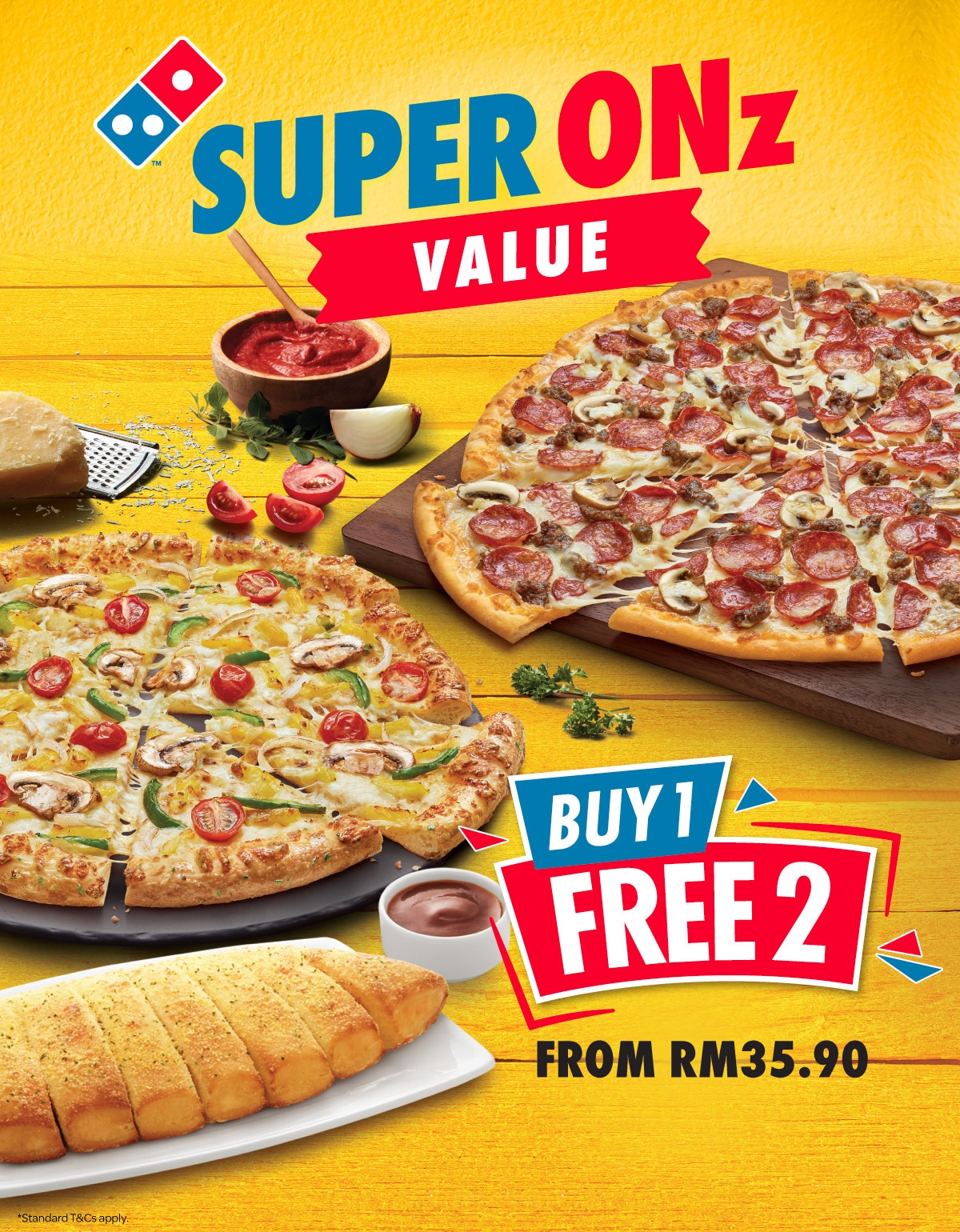 Buy 1 Free 2 with Bread side
