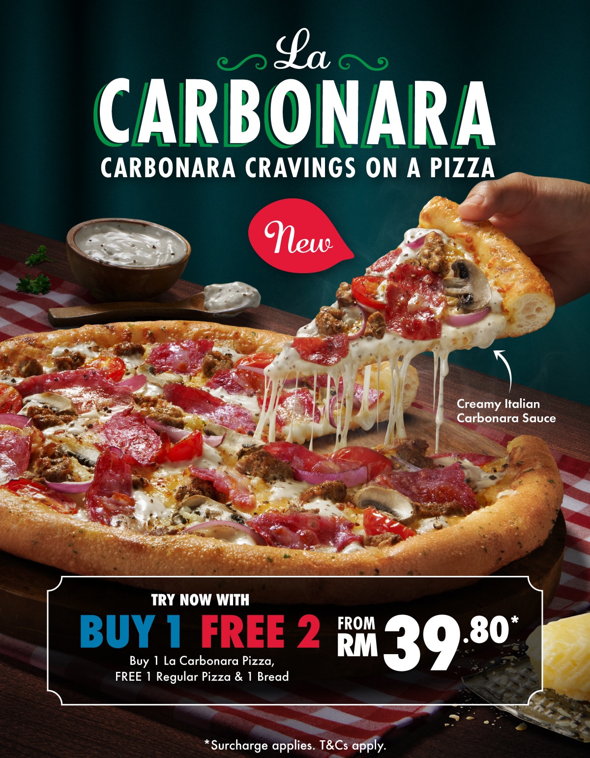 La Carbonara Pizza - Buy 1 Free 2